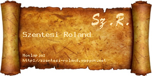 Szentesi Roland névjegykártya